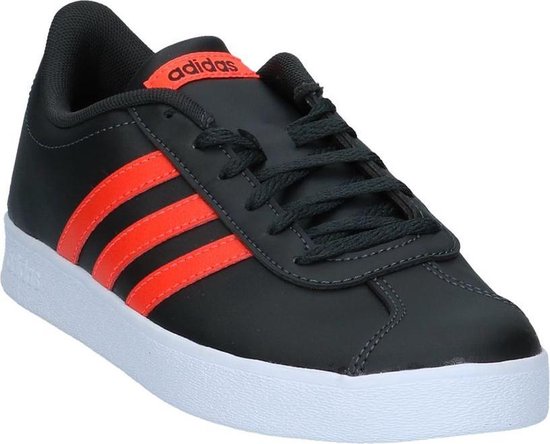 adidas - Vl Court 2.0 K - Lage sneakers - Jongens - Maat 40 - Zwart;Zwarte  - Carbon S18 | bol.com