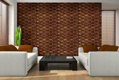 Weave Texture Brown Wicker Photo Wallcovering