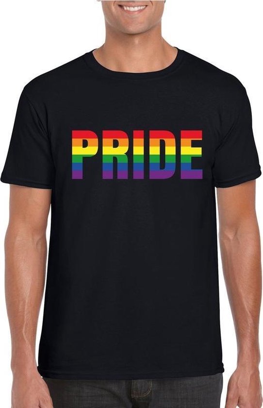 Chemise texte arc-en-ciel Pride homme noir - chemises LGBT / Homo 2XL | bol
