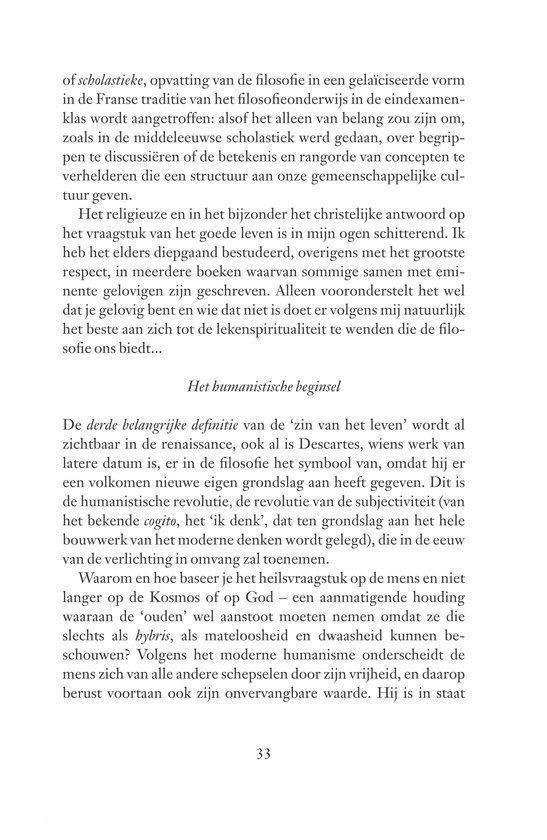 Pagina met tekst over filosofie en religie. Nummer 33.
