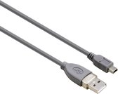 Hama 00133486, 0,25 m, Mini-USB B, USB A, USB 2.0, 480 Mbit/s, Grijs