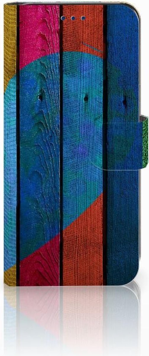 Samsung Galaxy S8 Book Style Case Wood Heart - Cadeau voor je Vriend