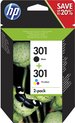 HP 301 - Inktcartridges / Zwart / Kleur / Dual-Pack