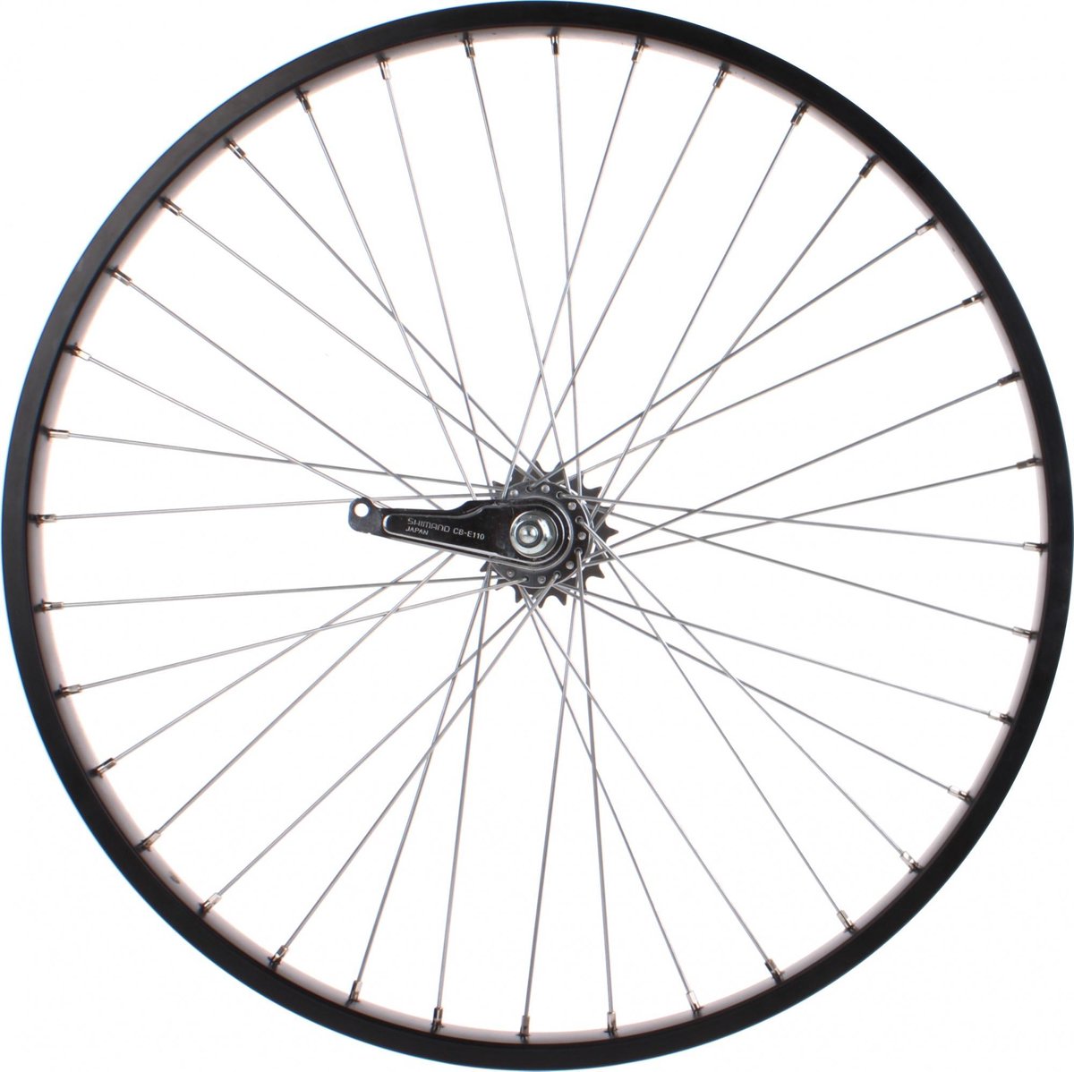 Santafixie Achterwiel 700C – 60 Mm Hoog Profiel, Aluminium – Met Terugtraprem, 16-tands Tandwiel – Zwart – Voor Stadsfietsen