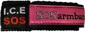 SOS armband - Naambandje - 06 Polsbandje voor kinderen van ca. 2-9 jaar - Roze