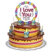 Jumbo 3d wenskaart - taart I love you - met envelop