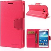 Goospery Sonata Leather hoesje Samsung Galaxy Core 4G G386F donker roze