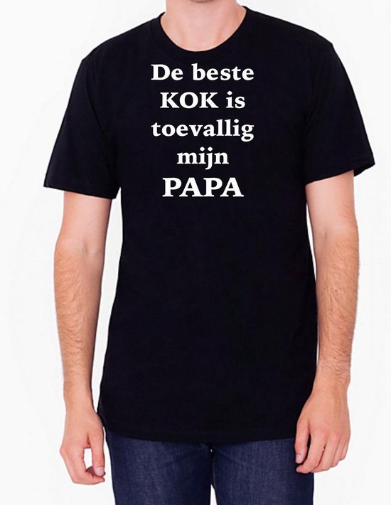 Heren T-shirt - De beste kok is toevallig mijn Papa - zwart - maat XXL |  bol.com