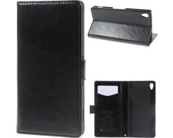 Kds PU Leather Wallet case cover hoesje Geschikt voor: Sony Xperia Z1 zwart