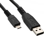 Universeel USB naar Mini USB kabel - 1 Meter - Zwart