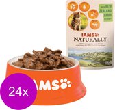 Iams Naturally Cat Wet Adult 85 g - Kattenvoer - 24 x Lam