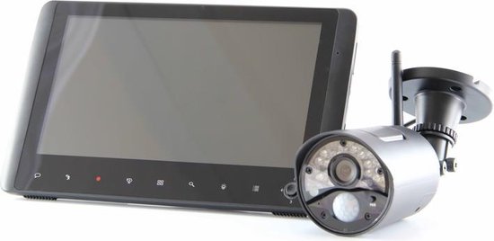 wit tweedehands ras Sitcon | HD Draadloze camera set - Beveiligingscamera met recorder in 9  inch scherm | bol.com