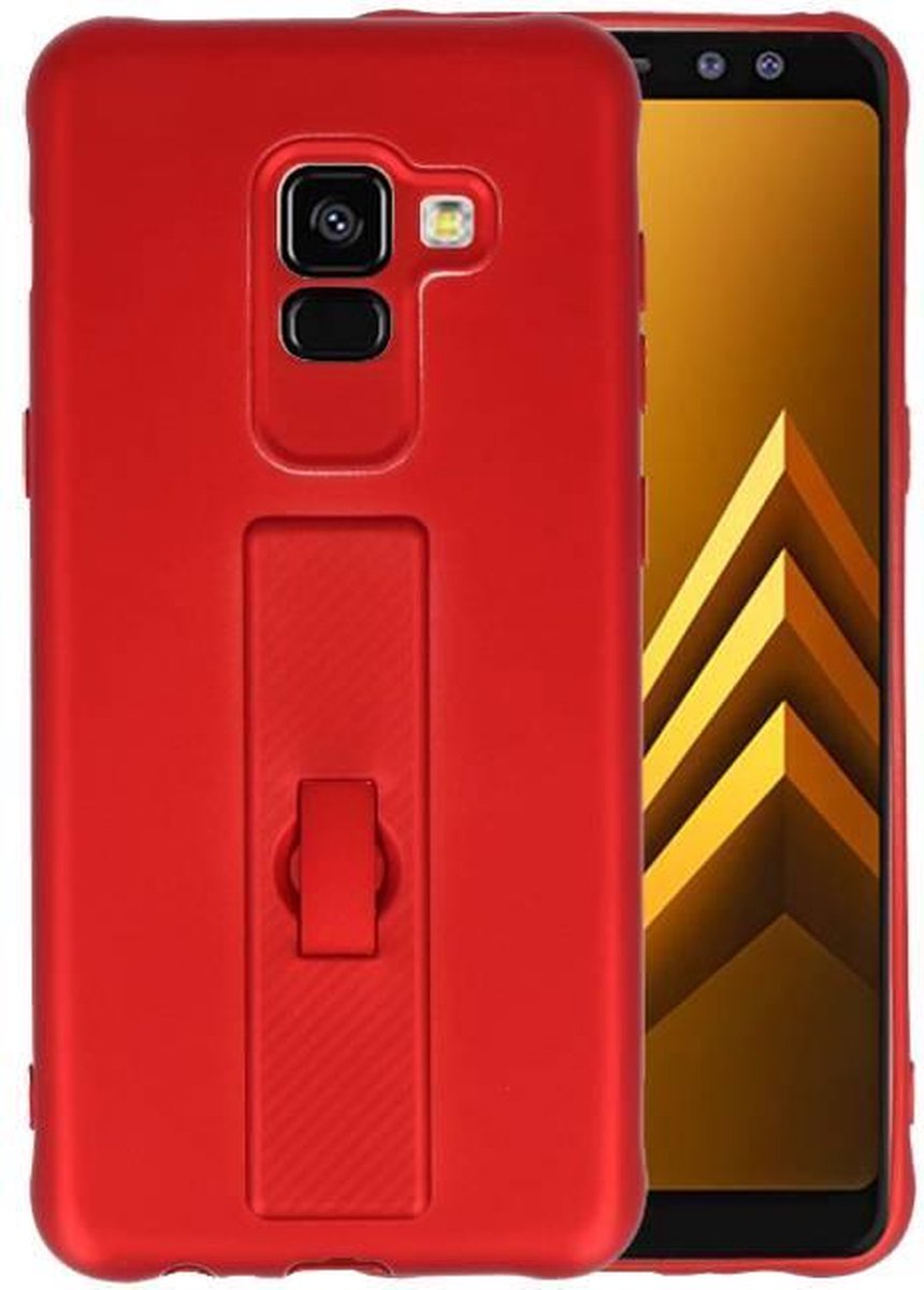 Carbon series hoesje Samsung Galaxy A8 2018 Rood