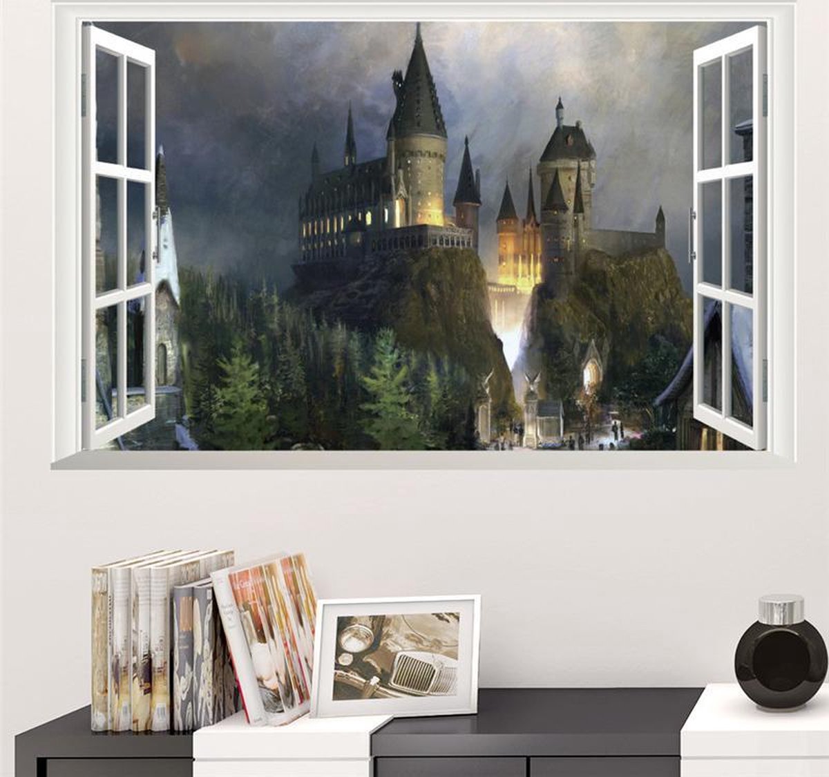 Window Onto Hogwarts 60 x 90 cm Harry Potter muursticker |