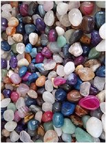 Mix agate de pierre roulée colorée (10-20 mm) - 100 grammes