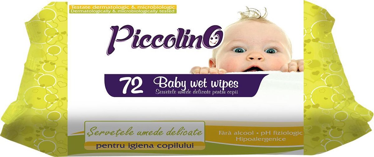 Piccolino baby Vochtige doekjes Olijf (Groen) 6x72 stuks | bol.com