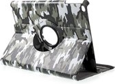 Shop4 - iPad 9.7 (2017/2018) Hoes - Rotatie Cover Camouflage Groen