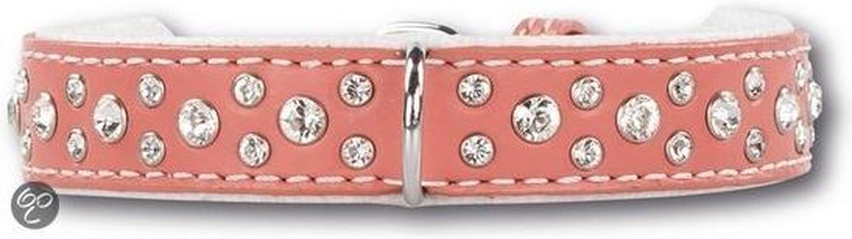 Doxtasy Halsband Hondenhalsband Swarovski Extreme Pink 35 cm