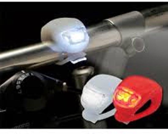 Lifetime - Fietsverlichtingsset - LED - Wit&Rood — afbeelding 4