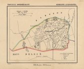 Historische kaart, plattegrond van gemeente Luiksgestel in Noord Brabant uit 1867