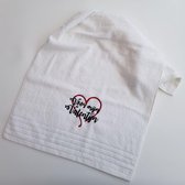 Badhanddoek voor valentijnsdag - Voor mijn Valentijn 50 x 100