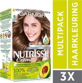 Garnier Nutrisse Crème Haarverf - 60 Natuurlijk Donkerblond - 3 stuks Voordeelverpakking