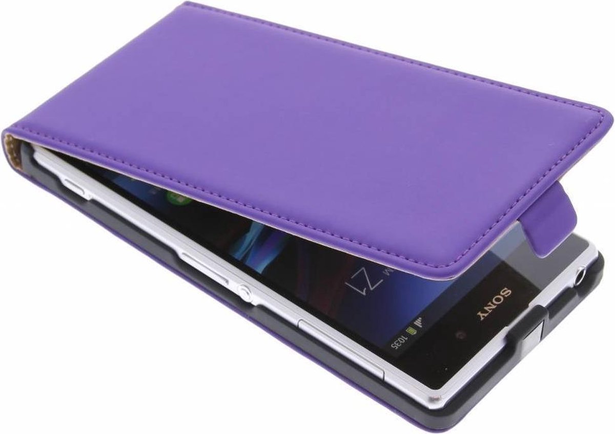 Mobiparts - paars premium flipcase - Sony Xperia Z1