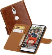 Zakelijke Book Case Telefoonhoesje Geschikt voor de Nokia 7 - Portemonnee Hoesje - Pasjeshouder Wallet Case - Bruin