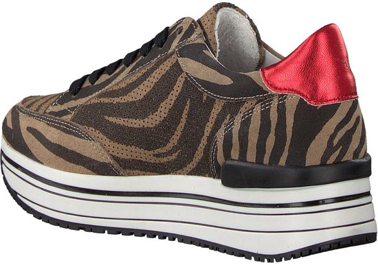 Omoda Dames Sneakers Leanstud Sneaker - Beige - Maat 38 | bol.com
