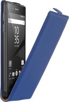 Sony Xperia Z5 Leder Flip Case hoesje Blauw