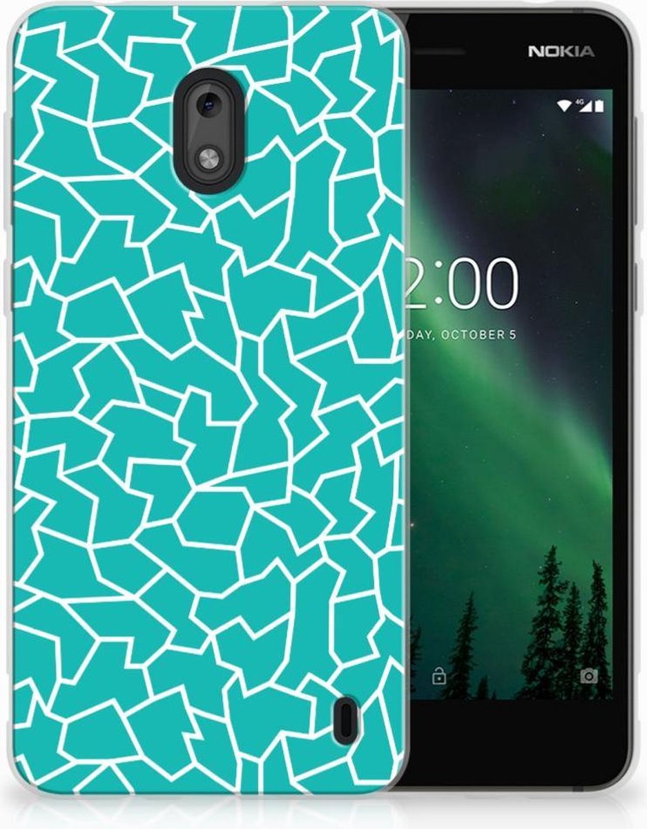 Nokia 2 Hoesje maken Cracks Blue