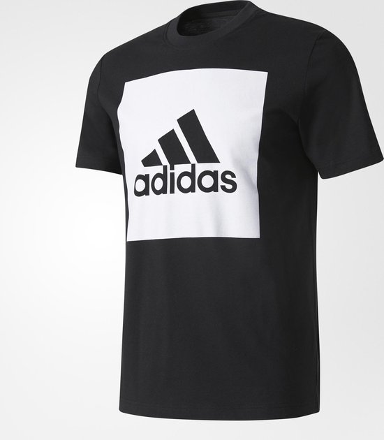 adidas Essentials Box Logo T-shirt Heren Sportshirt casual - Maat M - Mannen - zwart/wit adidas Essentials Box Logo T-shirt Heren Sportshirt casual - Maat M - Mannen - zwart/wit