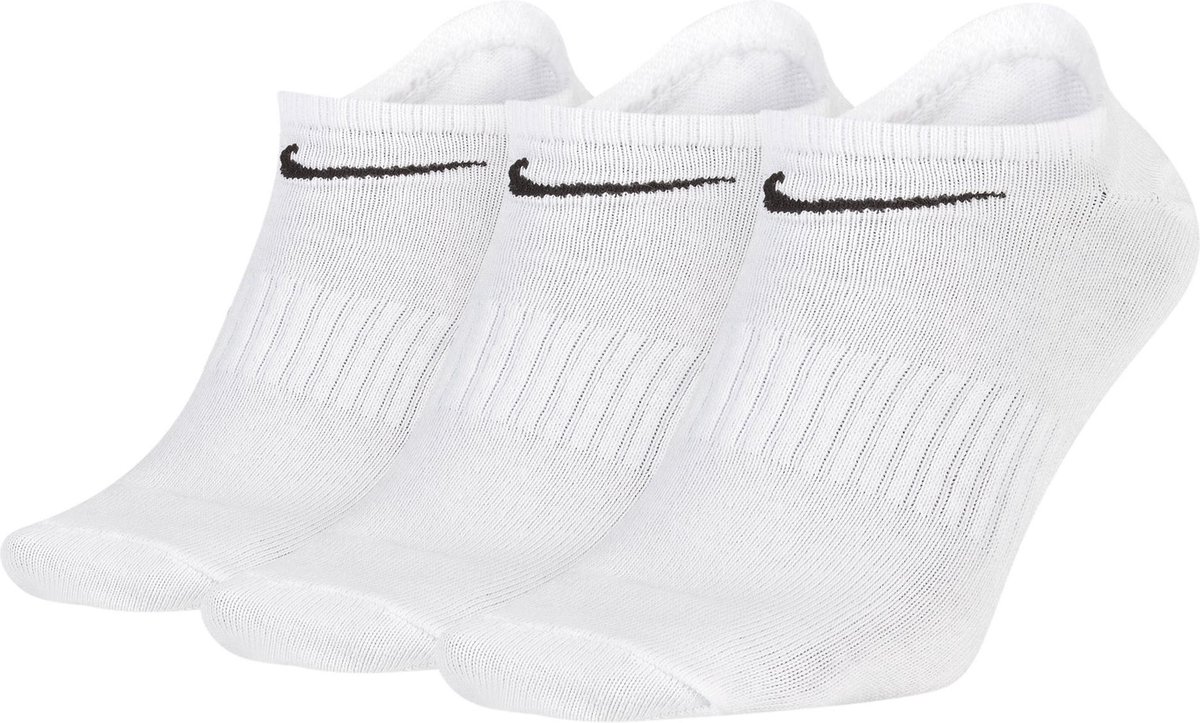 Nike Everyday Lightweight No-Show Sokken Sokken - Maat 38-42 - Unisex - wit/zwart