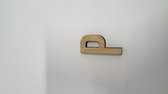 Houten letter P - 5 cm hoog