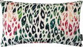 Color Leopard Long Kussenhoes | Katoen/Linnen | 30 x 50 cm