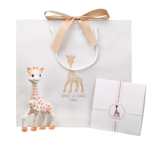 Sophie de giraf Sophiesticated Cadeauset - Baby speelgoed - Sophie de giraf & So Pure bijtring - Kraamcadeau – Babyshower cadeau - 4-Delig