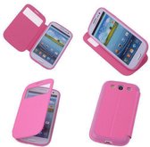 Voir Cover Pink Samsung Galaxy S3 Stand Case TPU Book-style