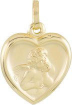 Glow - Gouden hanger - 21 x 14 mm - Cupido - Hart - Hol