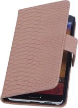 Samsung Galaxy Note 3 Neo - Slang Roze Booktype Wallet Hoesje