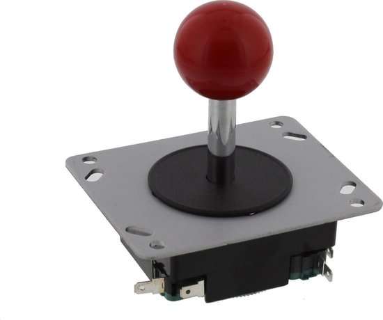 Afbeelding van het spel ArcadeWinkel Balltop Arcadefighter arcade joystick met rode bal (4-8 richtingen instelbaar), rood