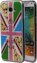 Keizerskroon TPU Cover Case voor Samsung Galaxy E5 Hoesje
