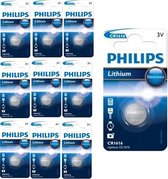 10 Stuks - Philips CR1616 3v lithium knoopcelbatterij