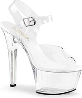 EU 37 = US 7 | ASPIRE-608 | 6 Heel, 2 1/4 PF Vegan Friendly Ankle Strap Sandal