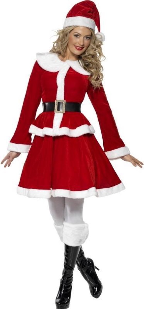 Rood/wit Santa kerstvrouw verkleed kostuum/jurkje voor dames