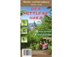 Der Mittlere Harz Wander- und Fahrradkarte 1 : 30 000