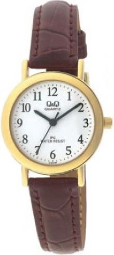 Q&Q Horloge  C151J104Y met mooi goudkleurige kast