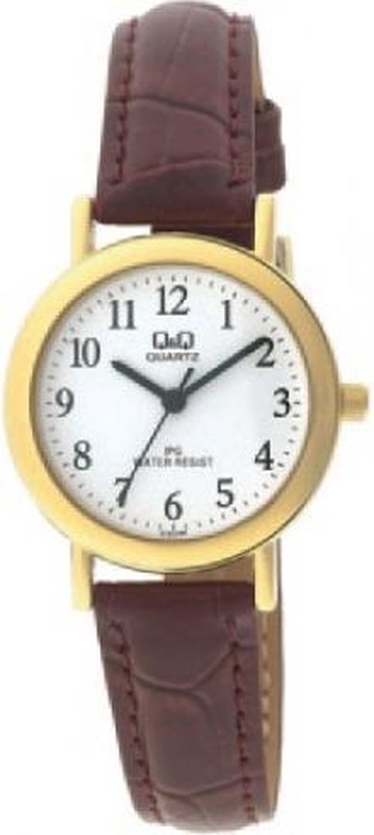 QQ Horloge C151J104Y met mooi goudkleurige kast