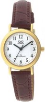 Q&Q Horloge  C151J104Y met mooi goudkleurige kast