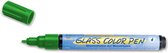 KREUL Donkergroene Glasstift - Glass ColorPen - Geschikt voor decoraties op acryl, glas, porselein, metaal, metaalfolie, keramiek en spiegels