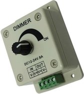LED dimmer | PWM 12V/24V 8A | draaiknop | opbouw